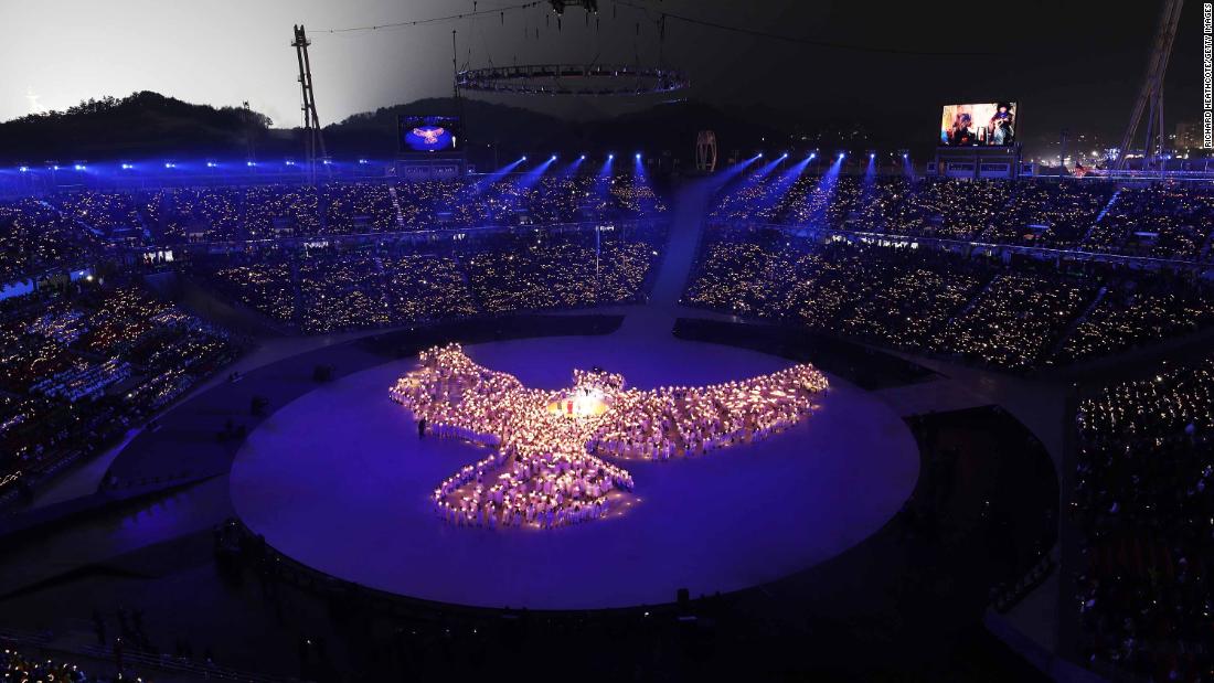 The opening ceremony included many dazzling displays and performances.