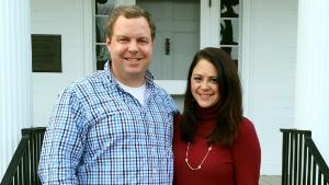David Sorensen and Jessica Corbett at the Blaine House, the Maine governor's residence, on Thanksgiving Day in 2015. (Courtesy of Jessica Corbett)