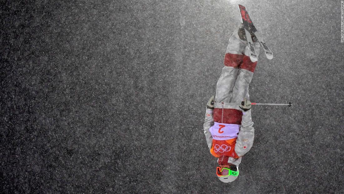 Canada&#39;s Andi Naude competes in the women&#39;s moguls.