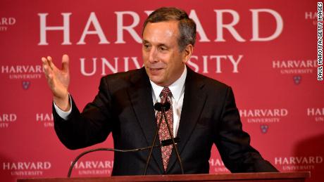 Lawrence Bacow is introduced as Harvard&#39;s 29th president during a news conference Sunday.