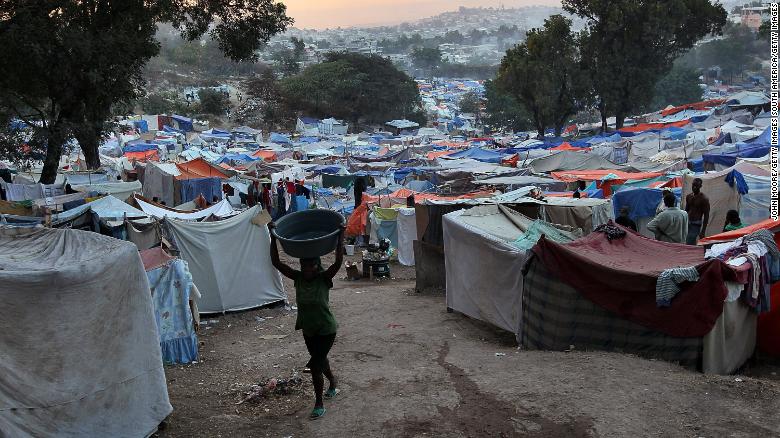 The earthquake left many thousands homeless and turned large parts of Port-au-Prince into refugee camps. 
