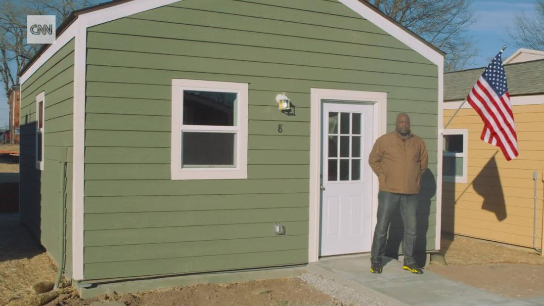 Tiny homes for homeless veterans CNN Video