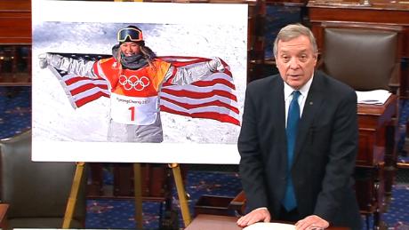 Sen. Durbin tells story of Chloe Kim 