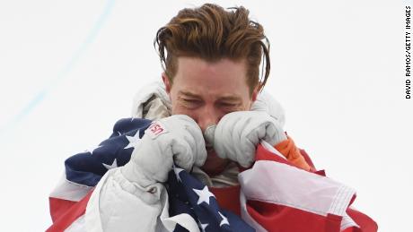 White was very emotional after clinching the gold on his final run. (David Ramos/Getty Images)