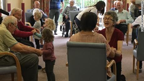 Residents of Nightingale House during a physical therapy session.