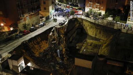 Huge Rome Sinkhole Prompts Evacuations Cnn