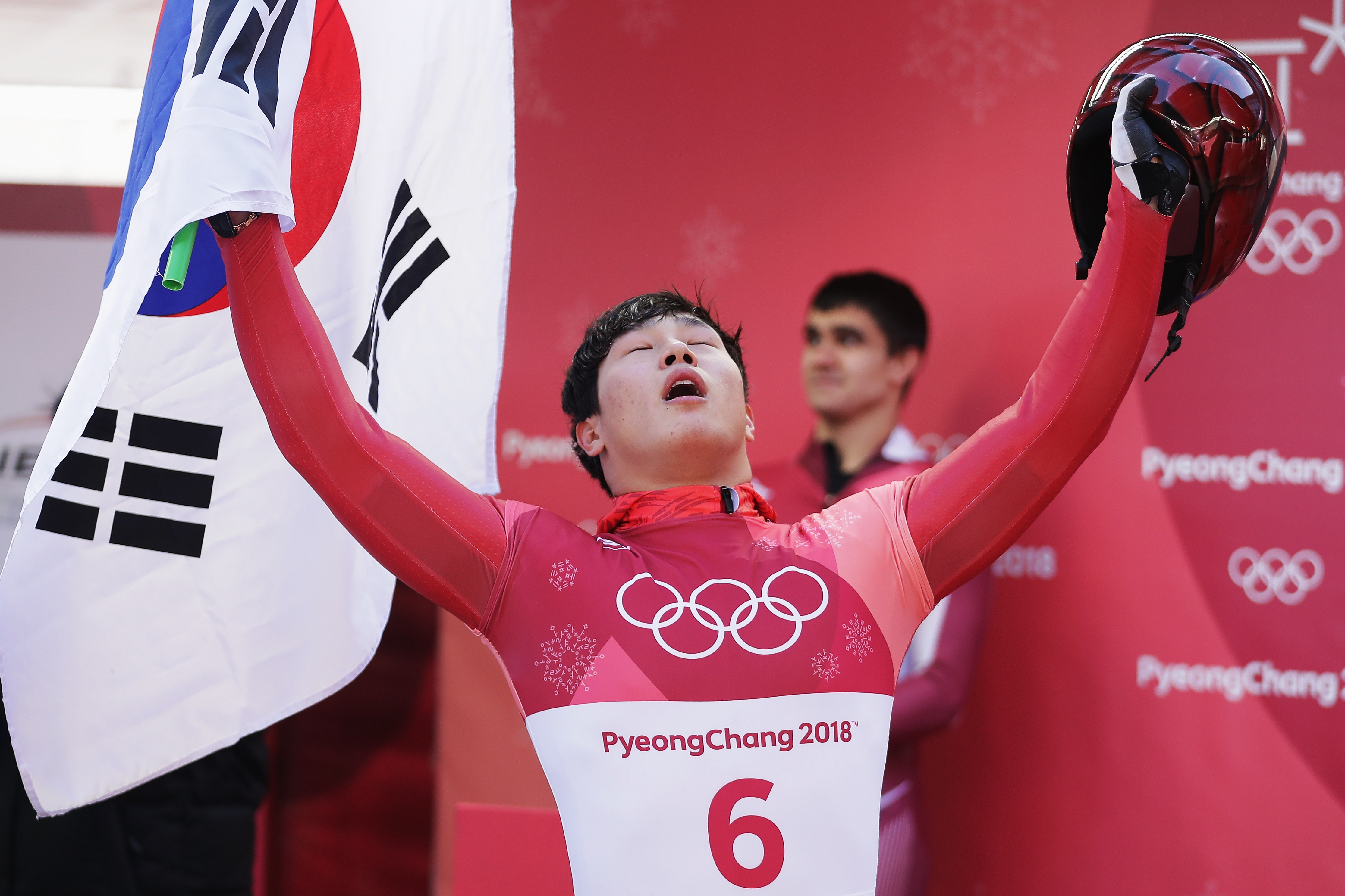 Sung-Bin YUN – KOR 1 Skeleton Olympia 1.OS Gold 2018 Foto signiert 
