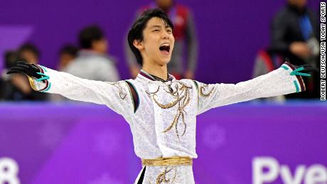 Feb 16, 2018; Pyeongchang, South Korea; Yuzuru Hanyu (JPN) competes in the men&#39;s figure skating free skate program during the Pyeongchang 2018 Olympic Winter Games at Gangneung Ice Arena. Mandatory Credit: Robert Deutsch-USA TODAY Sports