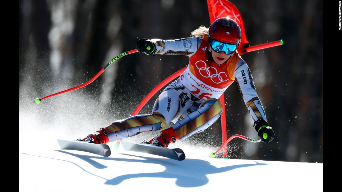 Ester Ledecka pulled off a shocking victory in the women&#39;s super-G. Ledecka, a 22-year-old from the Czech Republic, is more known for her &lt;em&gt;snowboarding&lt;/em&gt; -- she was a world champion last year in the parallel giant slalom. But now she is an Olympic champion in skiing after winning the super-G by just 0.01 of a second. Next week, she will make history again as the first Olympic athlete to compete in both snowboarding and Alpine skiing.