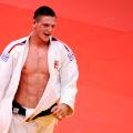 Czech Republic&#39;s Lukas Krpalek celebrates winning bronze at 2011 judo world championships