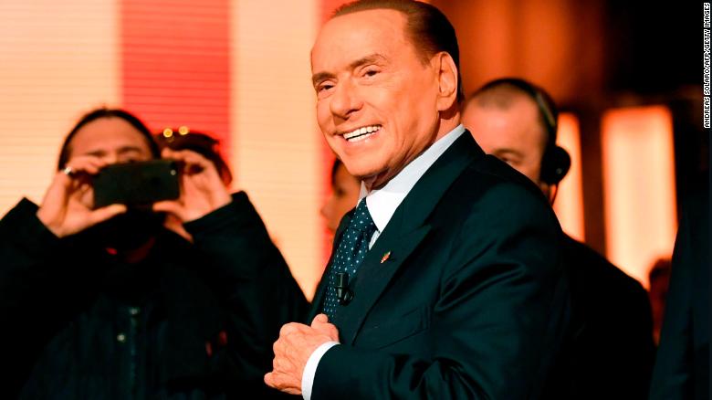 Italian former Prime Minister and leader of center-right party Forza Italia (Go Italy), Silvio Berlusconi arrives to attend the TV show "Quinta Colonna", a programme of Italian channel Rete 4, on January 18, 2018 in Rome.