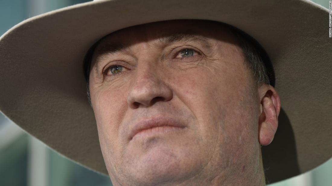 Then-Deputy Prime Minister Barnaby Joyce speaks to the press on February 16, 2018 in Canberra, Australia.