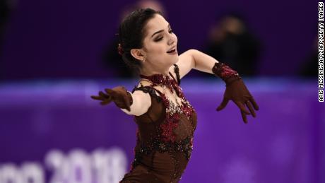 Russia&#39;s Evgenia Medvedeva competes in the women&#39;s single skating free skating.
