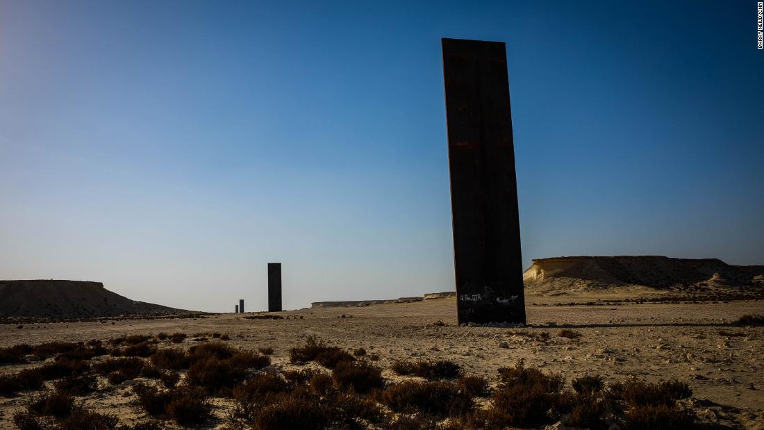 The gigantic metal monoliths standing in the desert