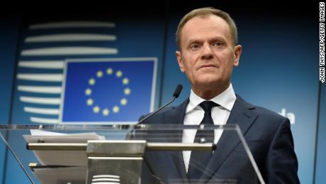 European Council President Donald Tusk has accused Britain of having a &quot;cake philosophy&quot; on Brexit.