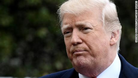 President Donald Trump takes questions from the media as he departs the South Lawn of the White House in Washington, DC en route the Nationael Harbor, Maryland where he will address the annual Conservative Political Action Conference (CPAC) on February 23, 2018.  / AFP PHOTO / Olivier Douliery        (Photo credit should read OLIVIER DOULIERY/AFP/Getty Images)