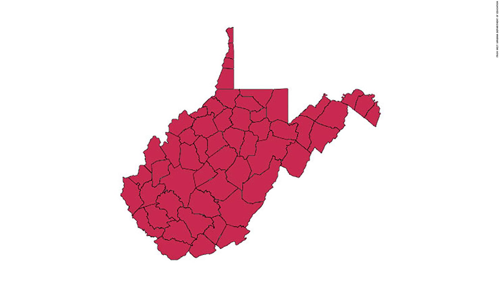 This Map Tells You All You Need To Know About The West Virginia Teacher Strike Cnn 