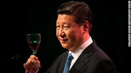 AUCKLAND, NEW ZEALAND - NOVEMBER 21:  Chinese President Xi Jinping raises his glass for a toast during his talk before lunch at SkyCity Grand Hotel on November 21, 2014 in Auckland, New Zealand.  President Xi Jinping is on a two day trip to New Zealand to have talks with New Zealand Government and business leaders in Auckland and Wellington.  (Photo by Greg Bowker - Pool/Getty Images)