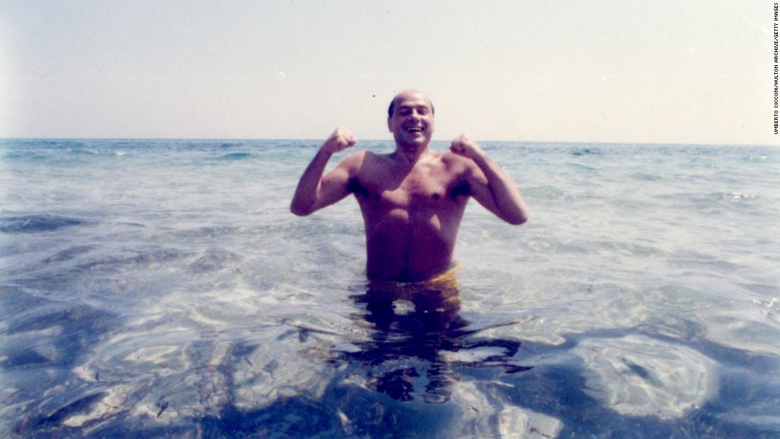 Berlusconi swims at a Tunisian beach in 1984. In 1980, he launched Canale 5, Italy&#39;s first national commercial television network. Italia 1 followed in 1982, and then there was Rete 4 in 1984.