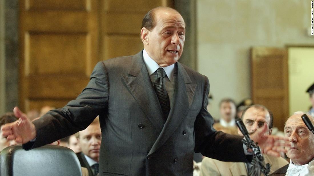 Berlusconi addresses a court in Milan, Italy, in June 2003. He was defending himself against corruption charges linked to his media company.