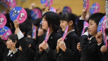 Schoolchildren voted for their favourite mascot from three designs.