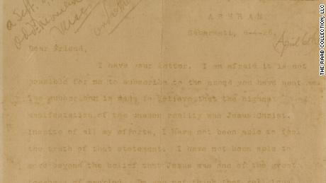 A portion of the letter, dated April 6, 1926. 