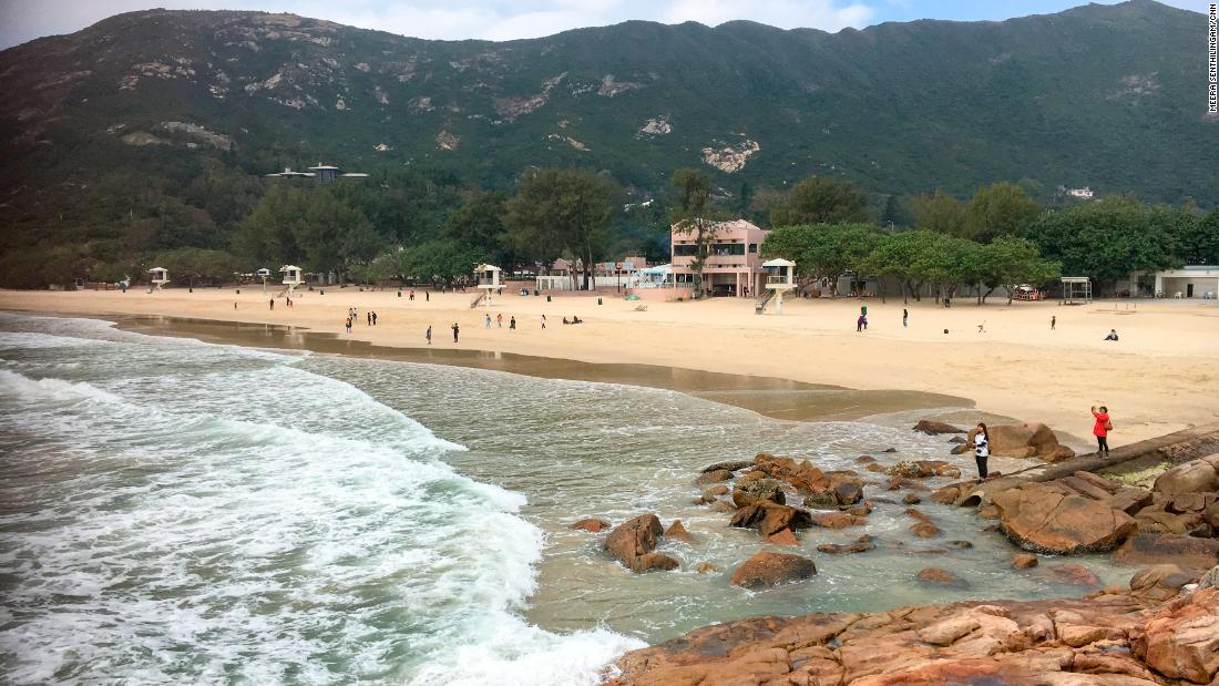 Within a short drive of the city center, there are mountains for hiking and beaches for swimming or surfing, providing locals with outdoor activities to keep fit. Pictured, Shek O beach in Hong Kong.