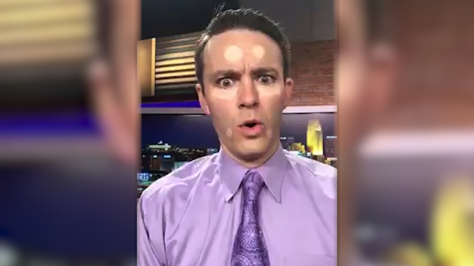 News Anchor Doing His Makeup Goes Viral CNN Video