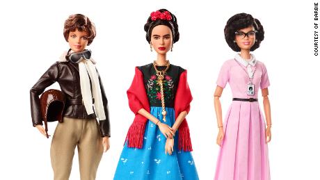 Barbie unveils dolls based on Amelia Earhart, Frida Kahlo, Katherine Johnson and Chloe Kim