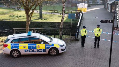 SALISBURY, ENGLAND - MARCH 07:  A police tent is seen behind a cordon outside The Maltings shopping centre where a man and a woman were found critically ill on a bench on March 4 and taken to hospital sparking a major incident, on March 7, 2018 in Wiltshire, England. Sergei Skripal, who was granted refuge in the UK following a &#39;spy swap&#39; between the US and Russia in 2010, and his daughter remain critically ill after being exposed to an &#39;unknown substance&#39;.  (Photo by Matt Cardy/Getty Images)