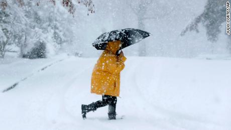 A recent snow storm in Morristown, New Jersey.