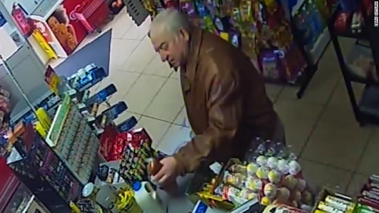 A CCTV image of Sergei Skripal from a local shop, where he was seen just days before his poisoning.