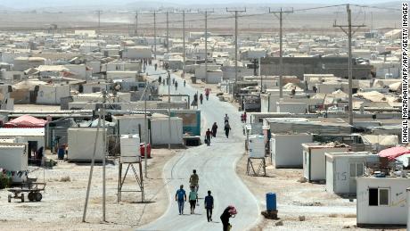 Zaatari refugee camp in Jordan was established in 2012 and is now home to nearly 80,000 refugees.