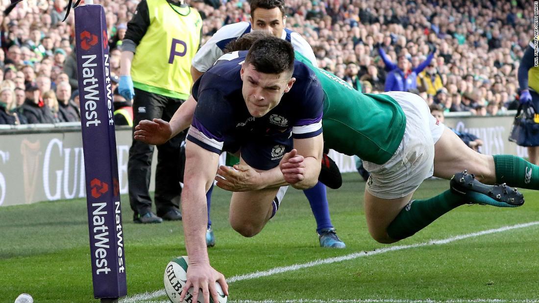 Scotland, suffering a first defeat in three games, got its sole try through wing Blair Kinghorn.