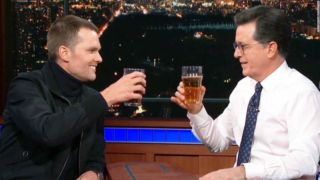 Tom Brady Chugs Beer, Flaunts 6 Rings at Patriots Super Bowl Party