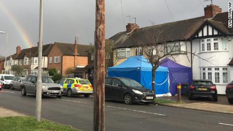 Police activity at a residential address in southwest London, Tuesday March 13.