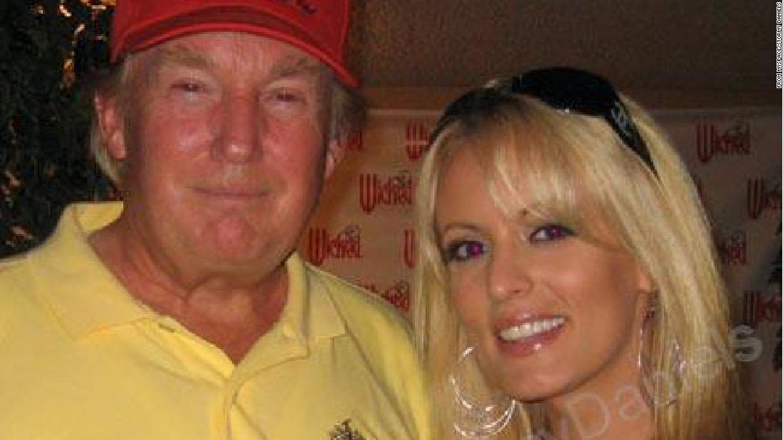 A photo of Donald Trump and Stormy Daniels.