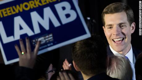 CANONSBURG, PA - MARCH 14: Conor Lamb, Democratic congressional candidate for Pennsylvania&#39;s 18th district, greets supporters at an election night rally March 14, 2018 in Canonsburg, Pennsylvania. Lamb claimed victory against Republican candidate Rick Saccone, but many news outlets report the race as too close to call. (Photo by Drew Angerer/Getty Images)