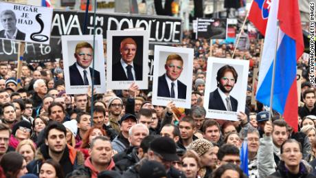 Slovaks take to streets as PM&#39;s resignation fails to stifle anger