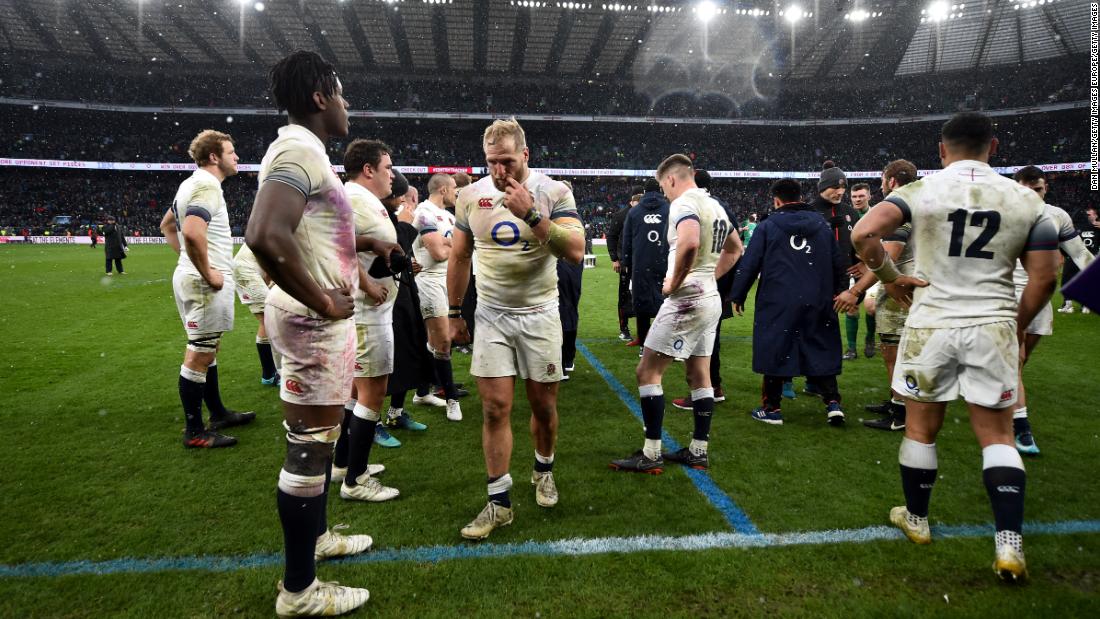The hosts leave the field dejected. It was the third defeat in a row for Eddie Jones&#39; side, which slipped to fifth -- its lowest placing in the competition since 1983. 