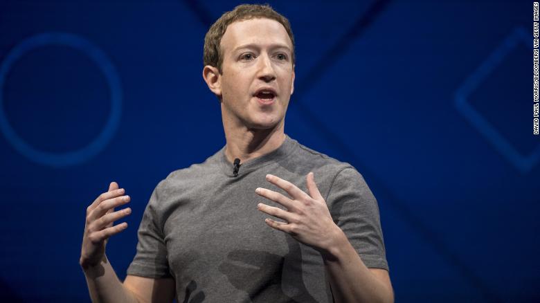 Mark Zuckerberg, chief executive officer and founder of Facebook Inc., speaks during the F8 Developers Conference in San Jose, California, U.S., on Tuesday, April 18, 2017. Zuckerberg laid out his strategy for augmented reality, saying the social network will use smartphone cameras to overlay virtual items on the real world rather than waiting for AR glasses to be technically possible. Photographer: David Paul Morris/Bloomberg via Getty Images