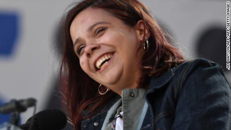 Marjory Stoneman Douglas High School student Sam Fuentes speaks during the March for Our Lives Rally in Washington, DC on March 24, 2018. 
Galvanized by a massacre at a Florida high school, hundreds of thousands of Americans are expected to take to the streets in cities across the United States on Saturday in the biggest protest for gun control in a generation. / AFP PHOTO / JIM WATSON        (Photo credit should read JIM WATSON/AFP/Getty Images)