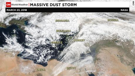 Las imágenes de satélite muestran la tormenta del 23 de marzo.