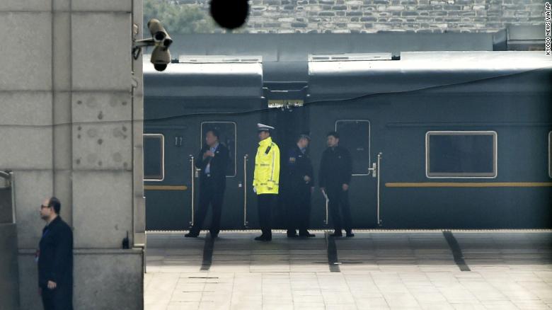 North Korean leader Kim Jong Un arrived in China by train on March 25 and crossed the border back to Pyongyang on March 28.