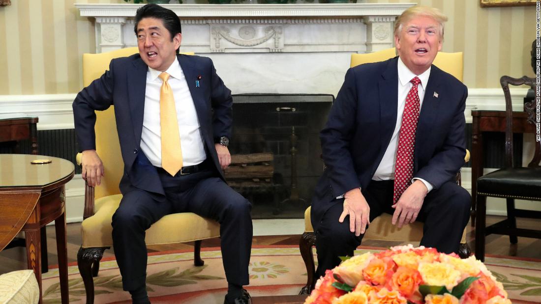 Image result for trump and abe