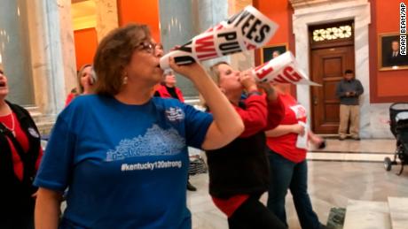 Kentucky teachers to skip work after lawmakers&#39; &#39;bait and switch&#39;