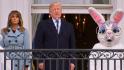 Trump touts economy, military at Easter event