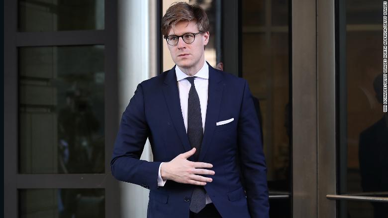 Attorney Alex van der Zwaan leaves U.S District Court after pleading guilty during a scheduled appearance February 20, 2018 in Washington, DC. 