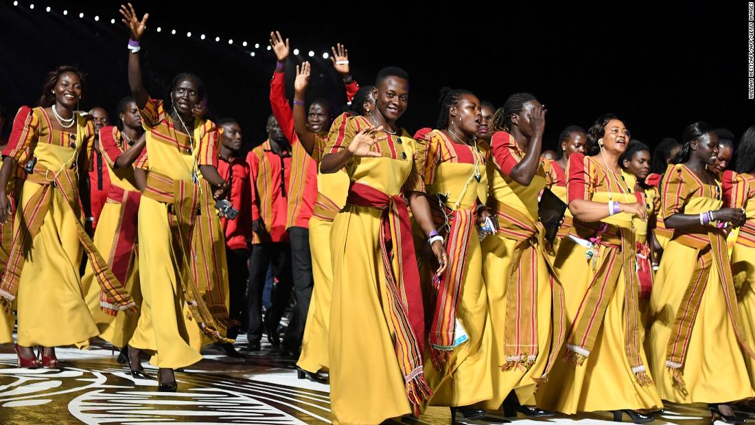 Members of the Uganda delegation.