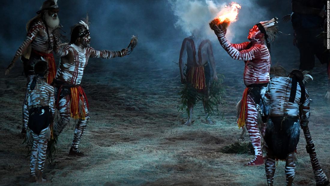 A smoking ceremony -- an ancient tradition in Indigenous culture -- was performed.